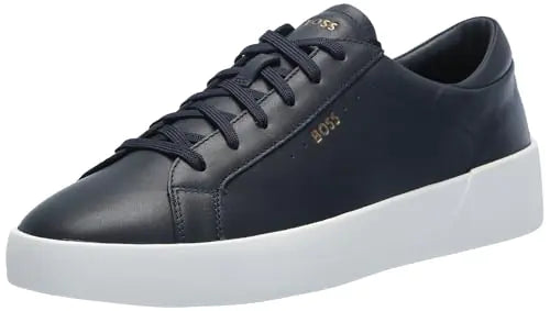 BOSS Belwar Smooth Leather Low Top Sneaker Blueberry Blue 11