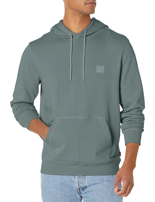 BOSS Patch Logo French Terry Pullover Hooded Cotton Sweatshirt