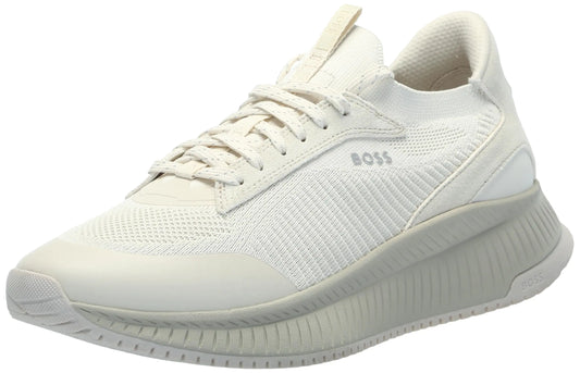 BOSS Modern Knit Structure Running Sneaker Natural Oat 9