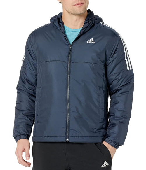 adidas Mens Essentials Insulated Hooded Jacket Ink X-Large